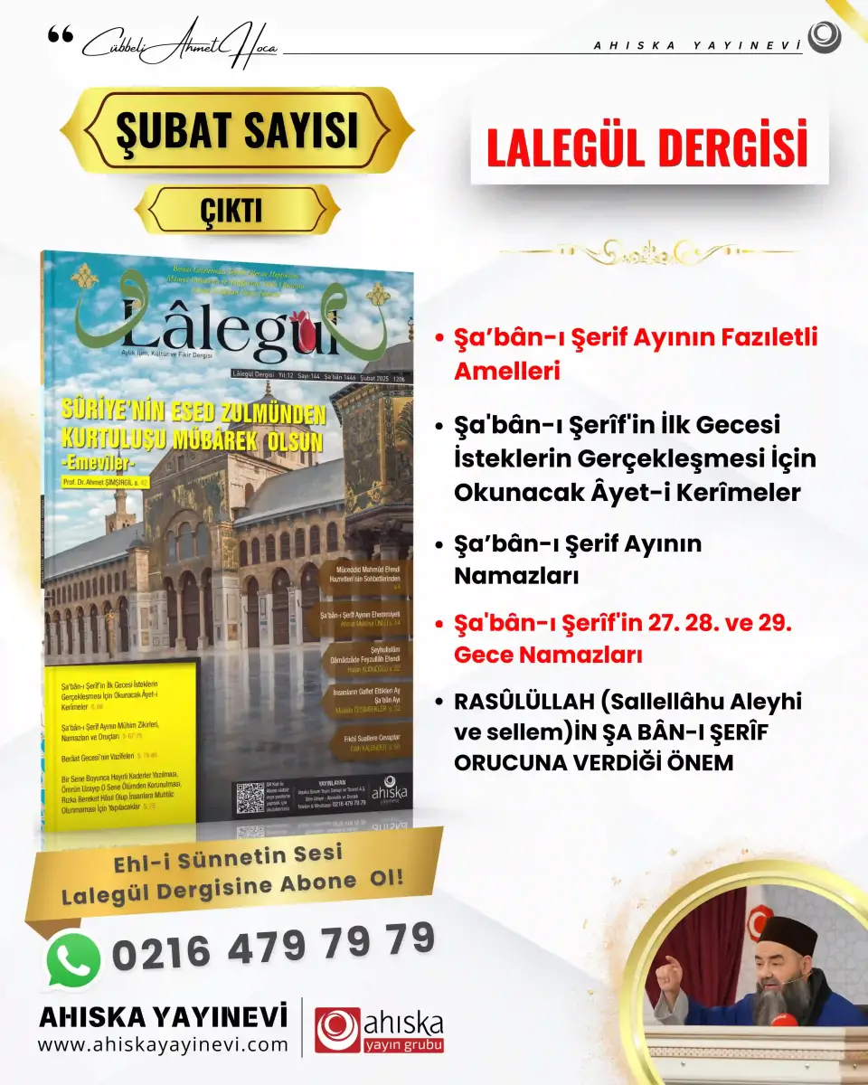 Lalegül Dergisi 144. Sayı Şubat 2025 - 1