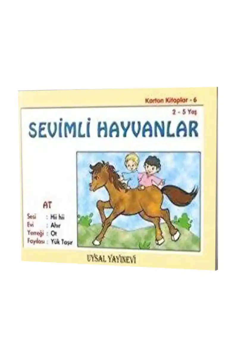 Sevimli Hayvanlar - Karton Kitap 6 - 2-5 Yaş - 1